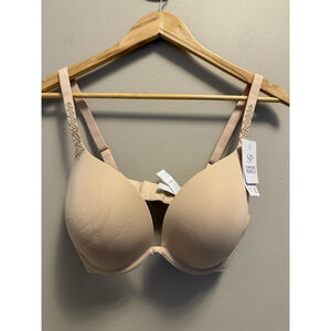 Simone Perele Muse Triangle Plunge‎ Push Up Bra 32E Nude NWT